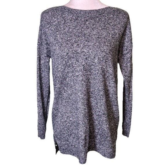 Old Navy Women's Gray Heather Knit Longline Sweater Minimalist Cozy Fall Sz Sm - Picture 1 of 8